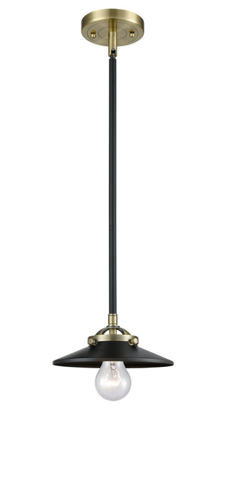 Innovations 284-1S-BAB-M6-BK One Light Mini Pendant, Black Antique Brass