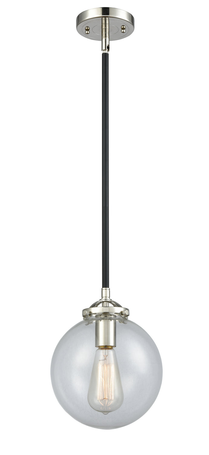 Innovations 284-1S-BPN-G202-8 One Light Mini Pendant, Black Polished Nickel