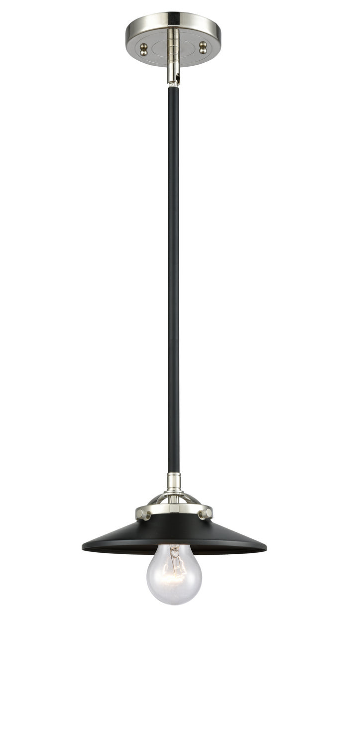 Innovations 284-1S-BPN-M6-BK One Light Mini Pendant, Black Polished Nickel