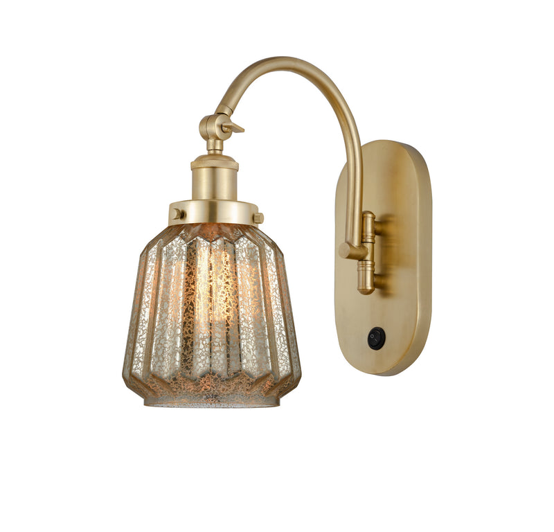 Innovations 918-1W-SG-G146 One Light Wall Sconce, Satin Gold
