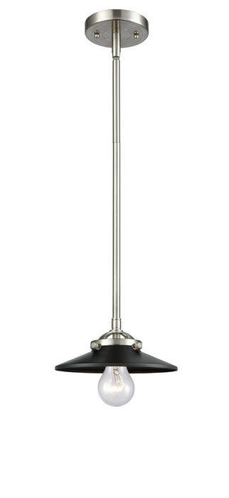 Innovations 284-1S-SN-M6-BK One Light Mini Pendant, Brushed Satin Nickel