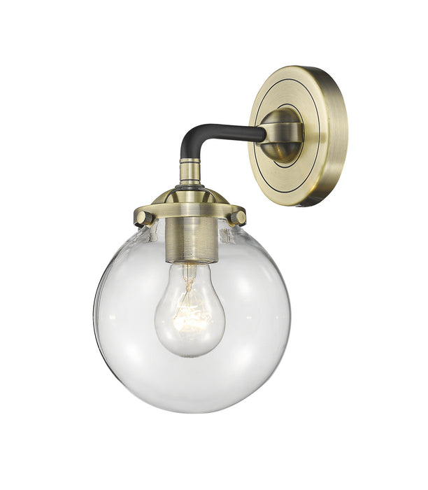 Innovations 284-1W-BAB-G202-6 One Light Wall Sconce, Black Antique Brass