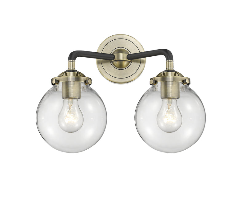 Innovations 284-2W-BAB-G202-6 Two Light Bath Vanity, Black Antique Brass