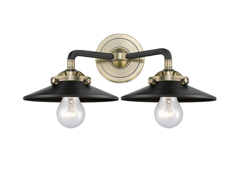 Innovations 284-2W-BAB-M6-BK-LED LED Bath Vanity, Black Antique Brass