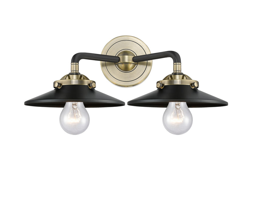 Innovations 284-2W-BAB-M6-BK-LED LED Bath Vanity, Black Antique Brass