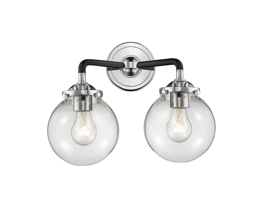 Innovations 284-2W-BPN-G202-6 Two Light Bath Vanity, Black Polished Nickel