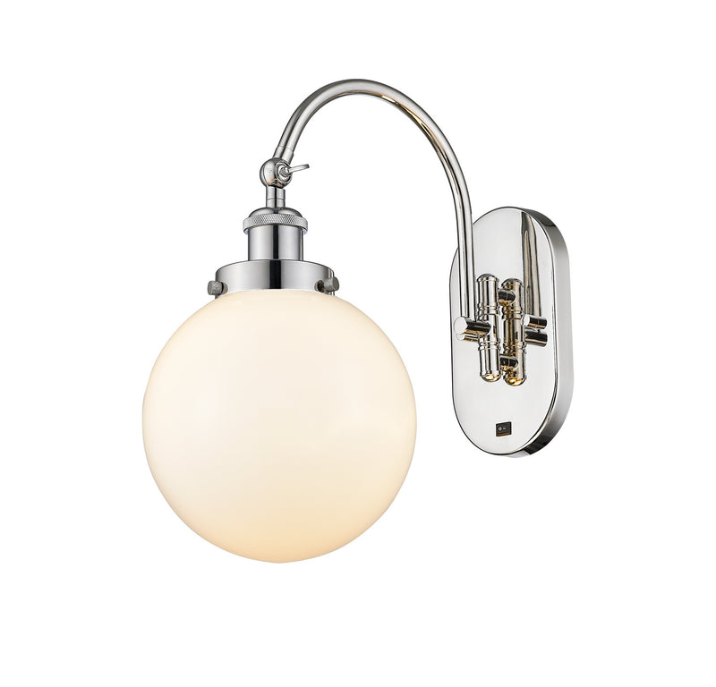 Innovations 918-1W-PN-G201-8-LED LED Wall Sconce, Polished Nickel