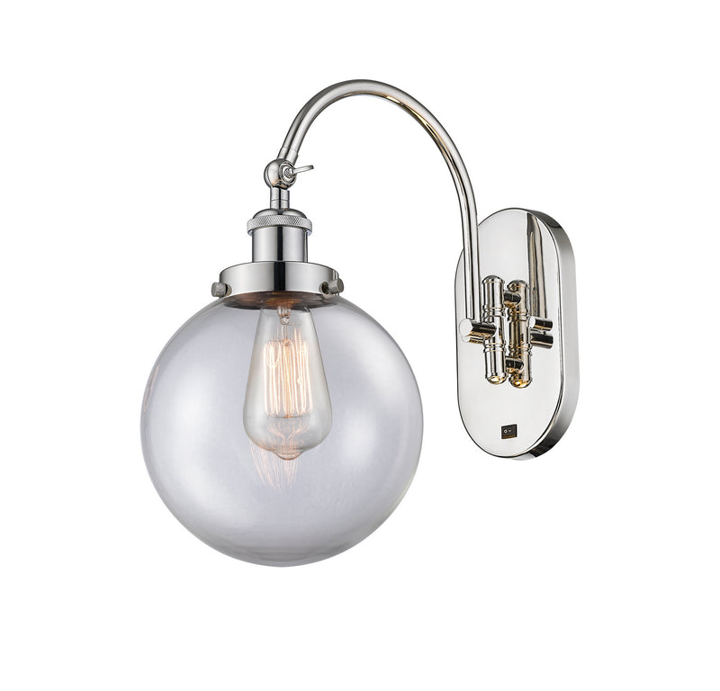 Innovations 918-1W-PN-G202-8-LED LED Wall Sconce, Polished Nickel