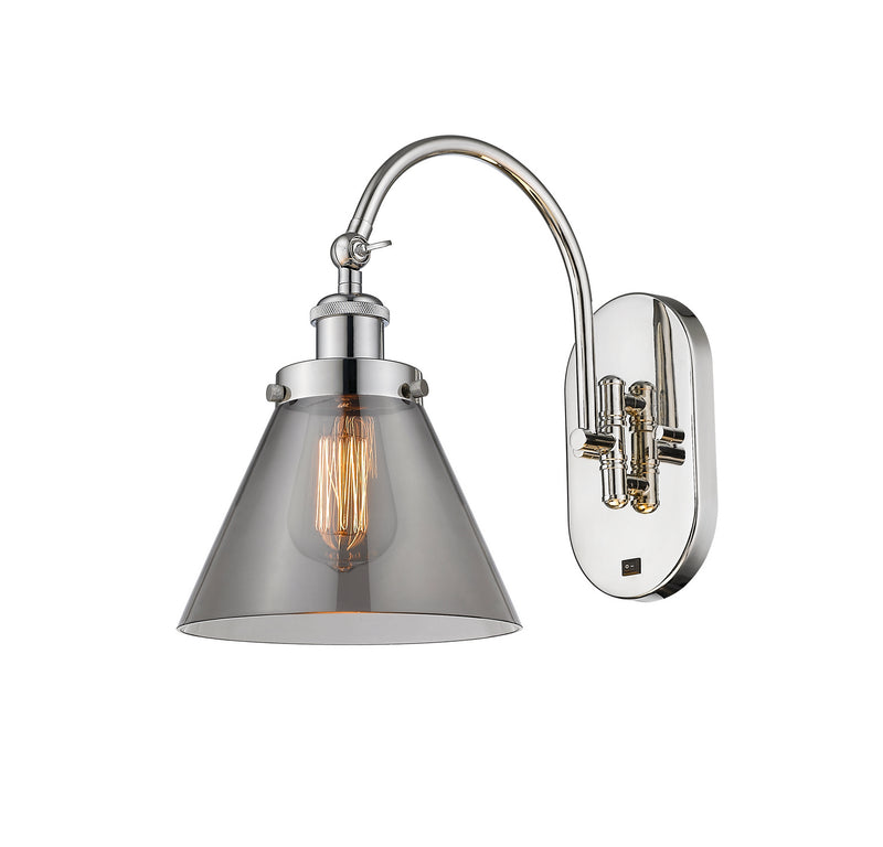 Innovations 918-1W-PN-G43 One Light Wall Sconce, Polished Nickel