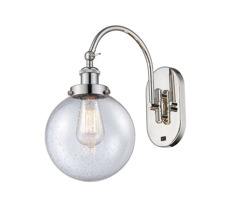 Innovations 918-1W-PN-G204-8 One Light Wall Sconce, Polished Nickel
