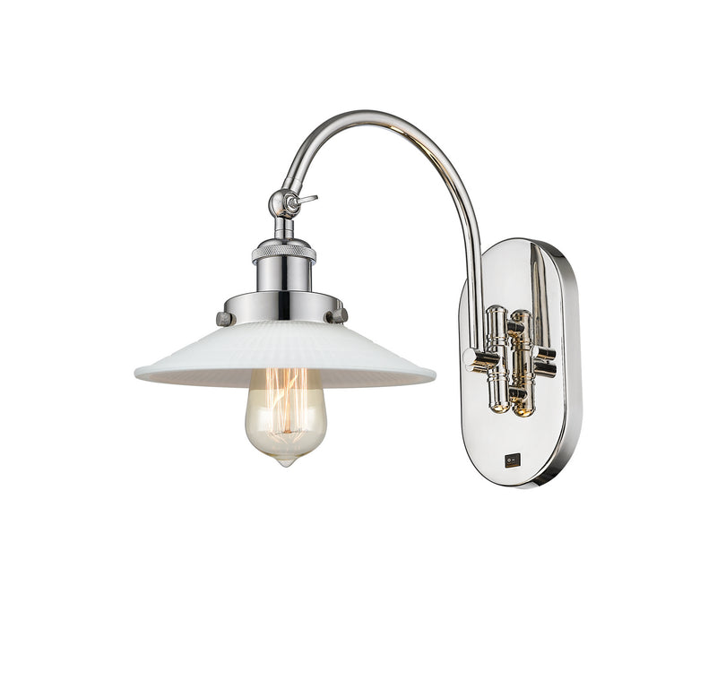 Innovations 918-1W-PN-G1 One Light Wall Sconce, Polished Nickel