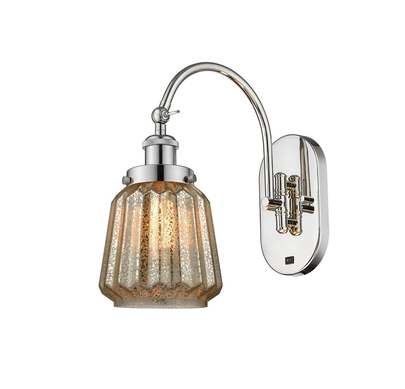 Innovations 918-1W-PN-G146 One Light Wall Sconce, Polished Nickel