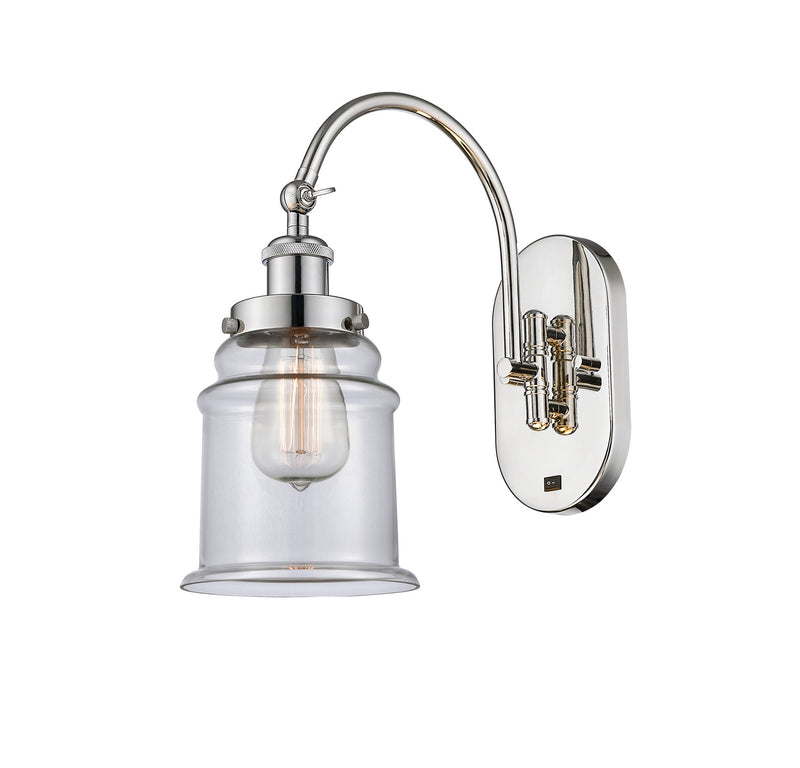 Innovations 918-1W-PN-G182 One Light Wall Sconce, Polished Nickel
