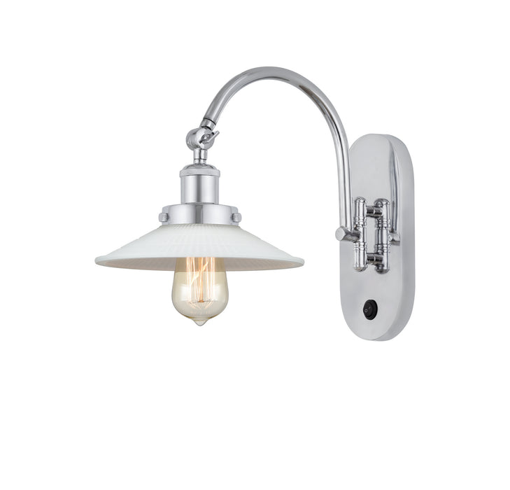 Innovations 918-1W-PC-G1 One Light Wall Sconce, Polished Chrome