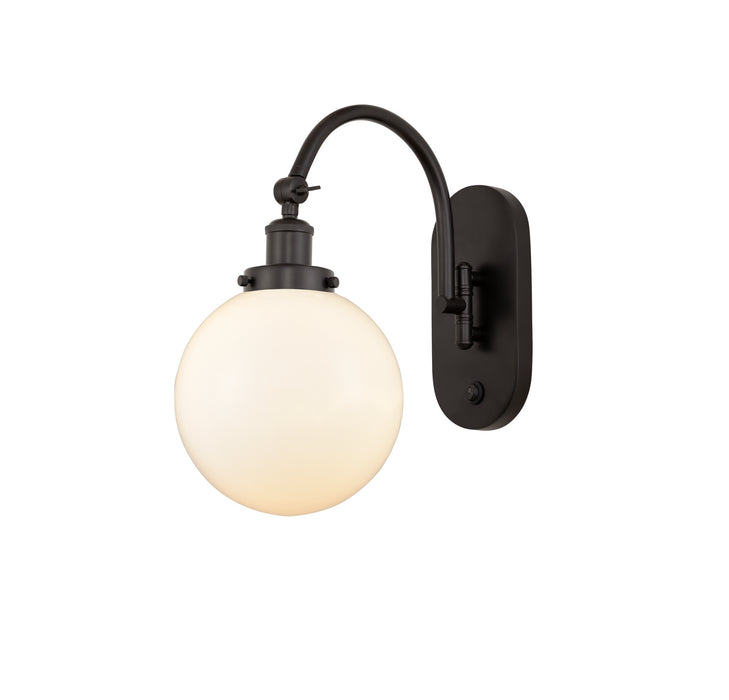 Innovations 918-1W-OB-G201-8 One Light Wall Sconce, Oil Rubbed Bronze