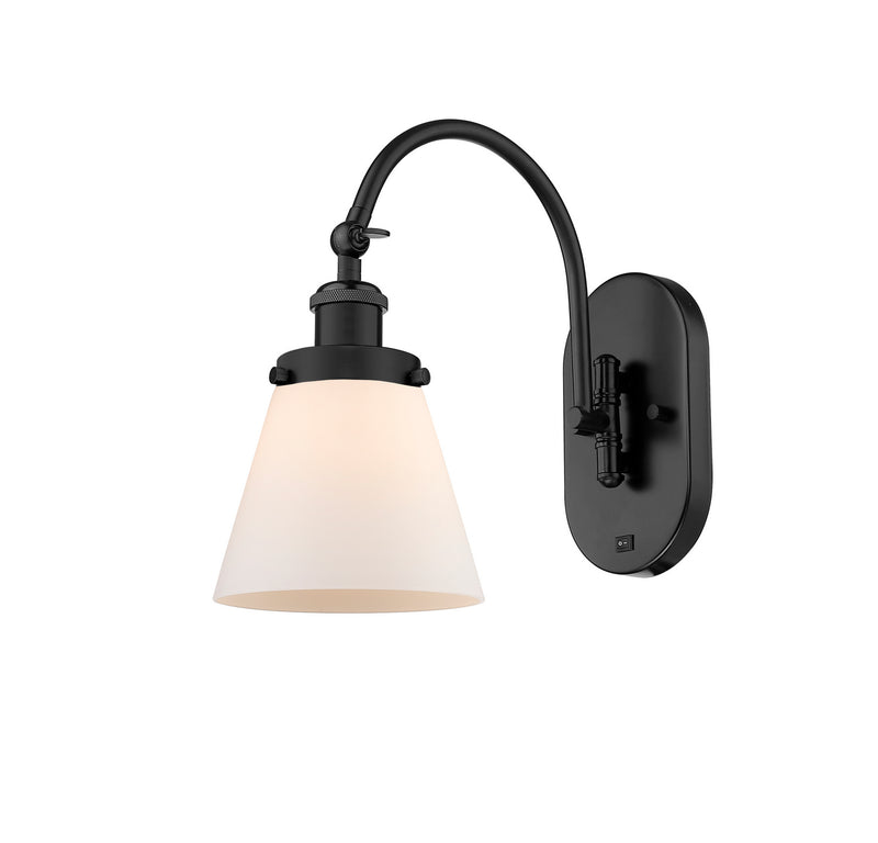 Innovations 918-1W-BK-G61 One Light Wall Sconce, Matte Black