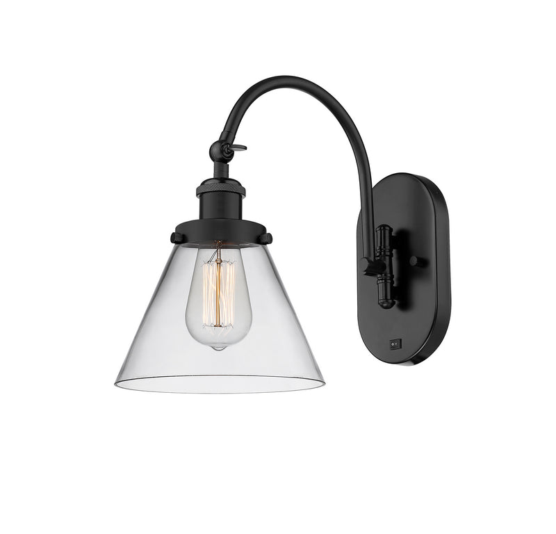Innovations 918-1W-BK-G42 One Light Wall Sconce, Matte Black