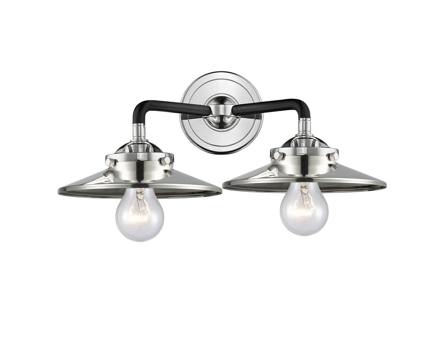 Innovations 284-2W-BPN-M1-PN Two Light Bath Vanity, Black Polished Nickel