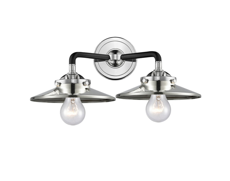 Innovations 284-2W-BPN-M1-PN-LED LED Bath Vanity, Black Polished Nickel