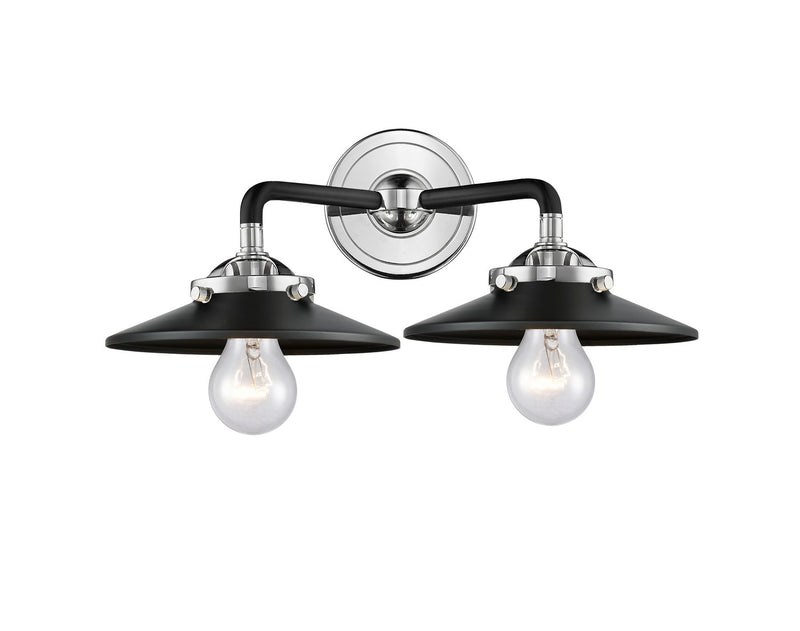 Innovations 284-2W-BPN-M6-BK-LED LED Bath Vanity, Black Polished Nickel
