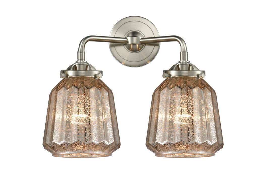 Innovations 284-2W-SN-G146 Two Light Bath Vanity, Brushed Satin Nickel
