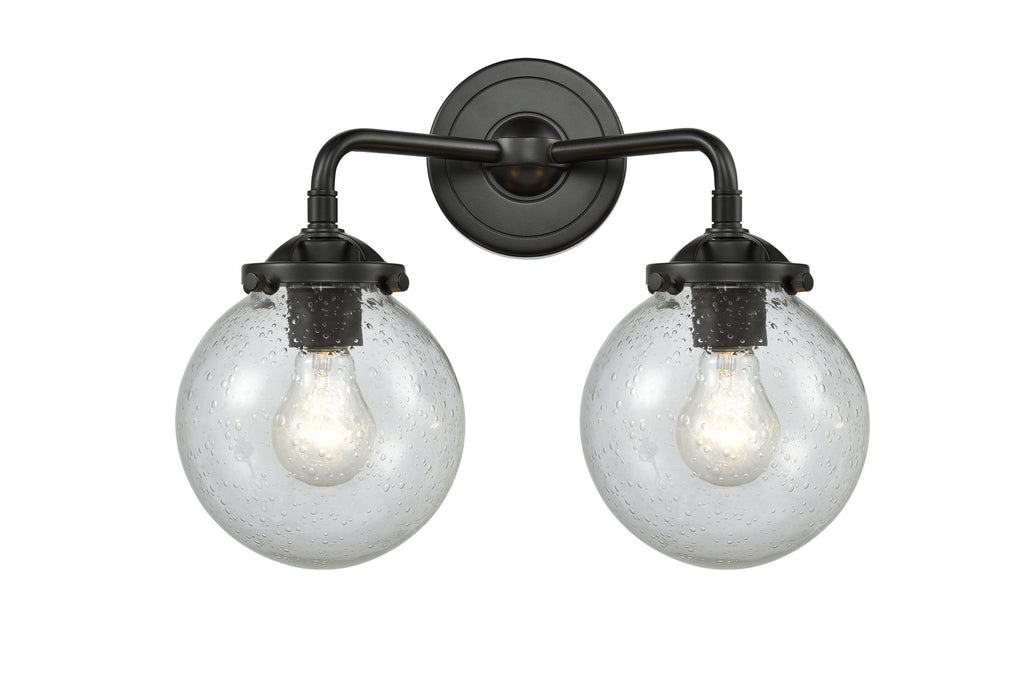 Innovations 284-2W-OB-G204-6 Two Light Bath Vanity, Oil Rubbed Bronze