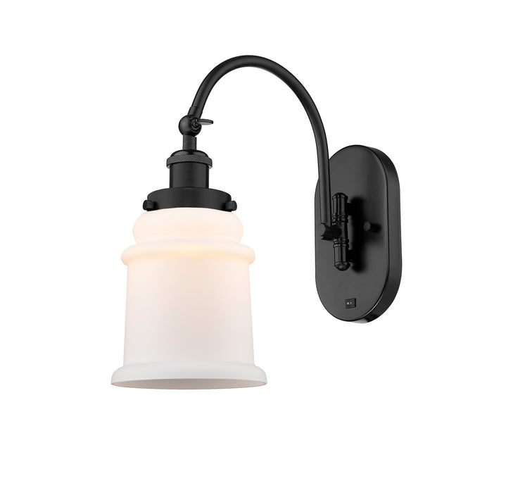 Innovations 918-1W-BK-G181 One Light Wall Sconce, Matte Black