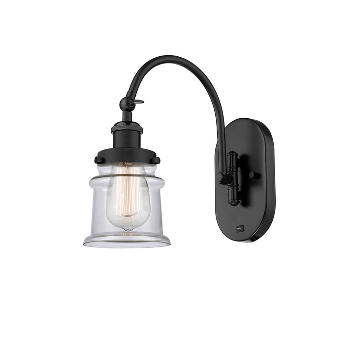 Innovations 918-1W-BK-G182S One Light Wall Sconce, Matte Black