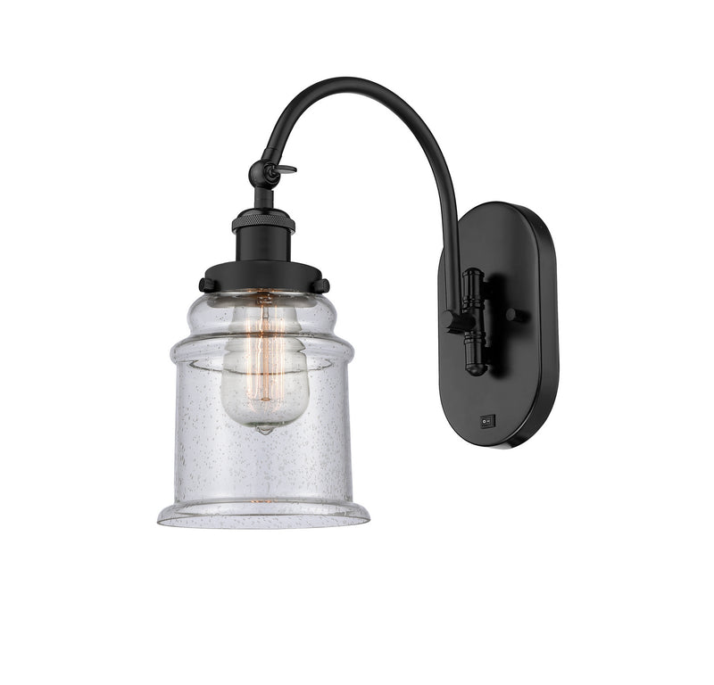 Innovations 918-1W-BK-G184 One Light Wall Sconce, Matte Black
