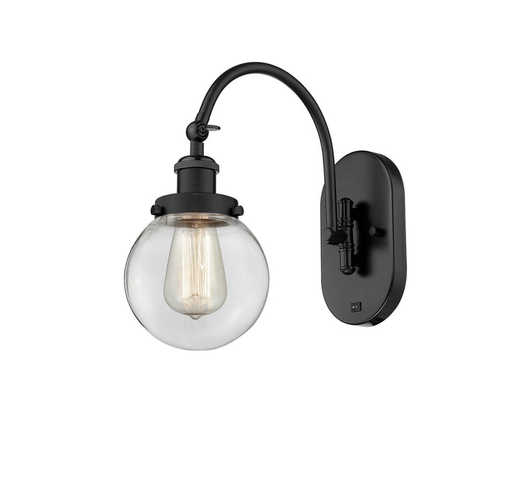 Innovations 918-1W-BK-G202-6-LED LED Wall Sconce, Matte Black