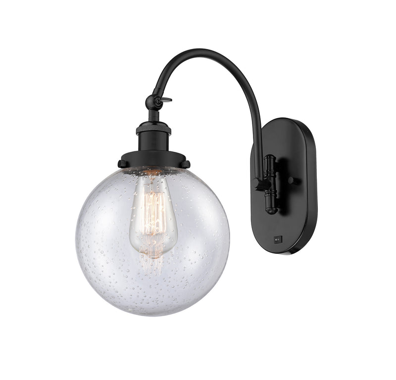 Innovations 918-1W-BK-G204-8-LED LED Wall Sconce, Matte Black