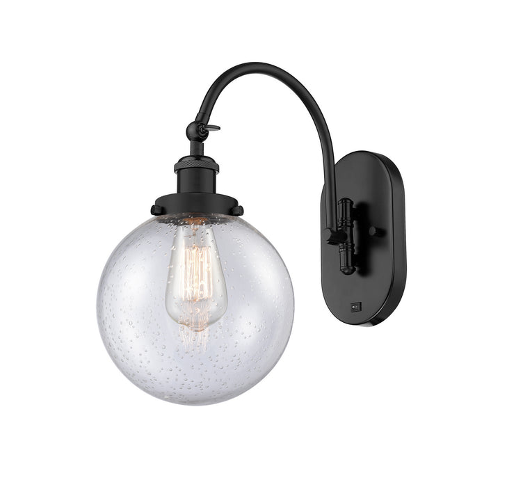 Innovations 918-1W-BK-G204-8-LED LED Wall Sconce, Matte Black