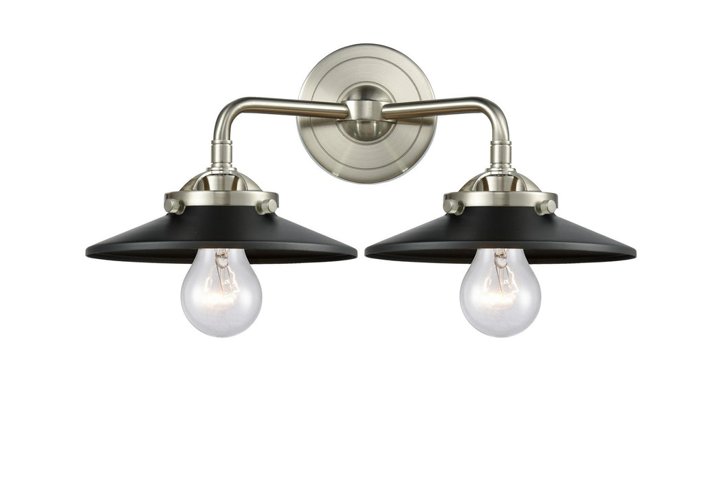 Innovations 284-2W-SN-M6-BK-LED LED Bath Vanity, Brushed Satin Nickel