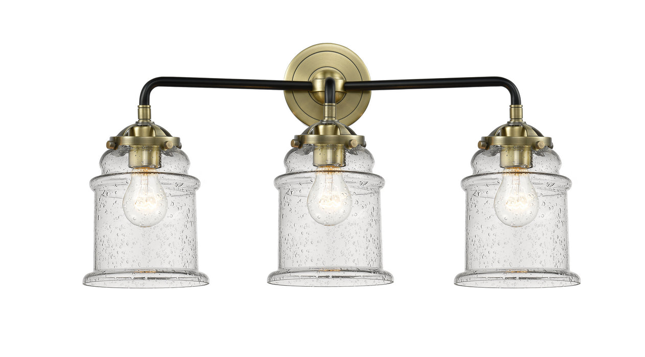 Innovations 284-3W-BAB-G184 Three Light Bath Vanity, Black Antique Brass