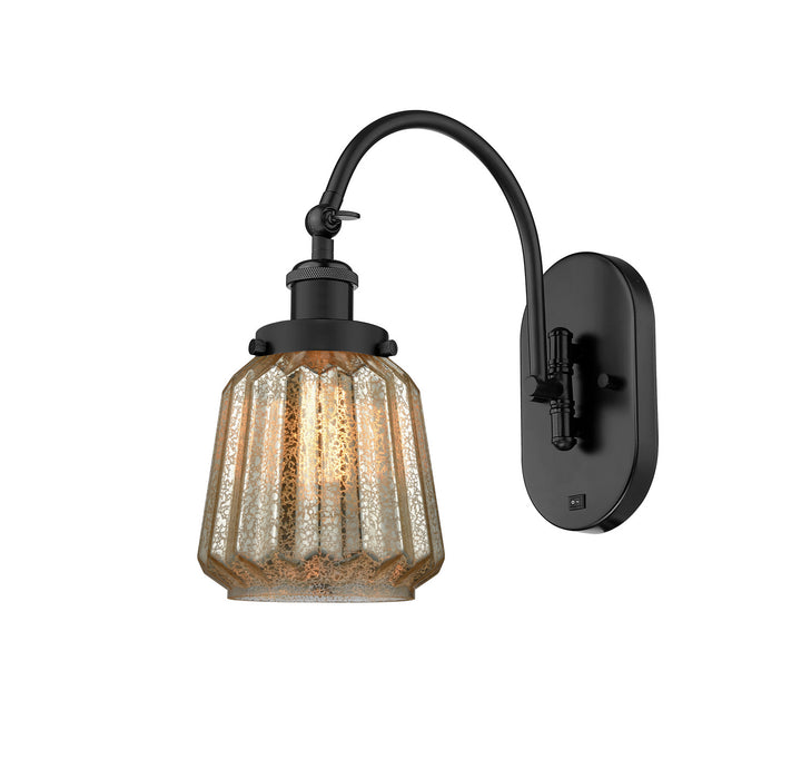 Innovations 918-1W-BK-G146 One Light Wall Sconce, Matte Black