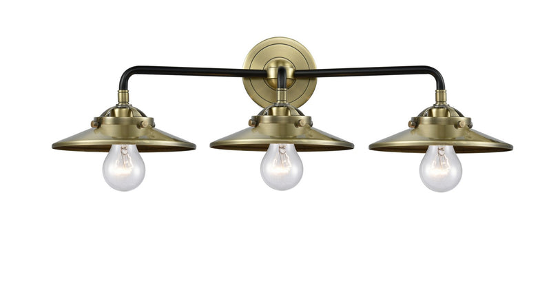 Innovations 284-3W-BAB-M4-AB-LED LED Bath Vanity, Black Antique Brass