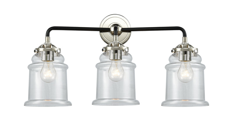 Innovations 284-3W-BPN-G182 Three Light Bath Vanity, Black Polished Nickel