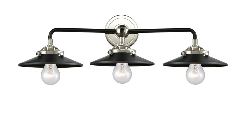 Innovations 284-3W-BPN-M6-BK-LED LED Bath Vanity, Black Polished Nickel