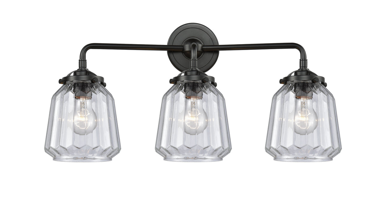 Innovations 284-3W-OB-G142 Three Light Bath Vanity, Oil Rubbed Bronze