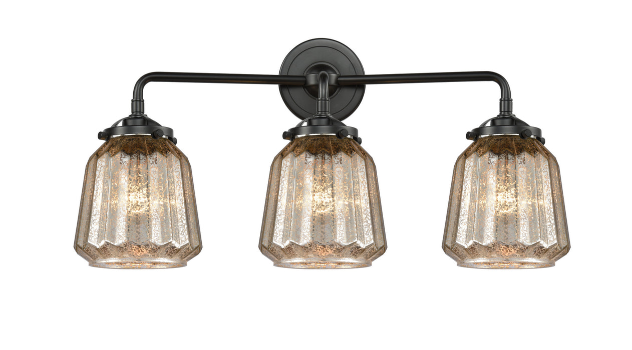 Innovations 284-3W-OB-G146 Three Light Bath Vanity, Oil Rubbed Bronze