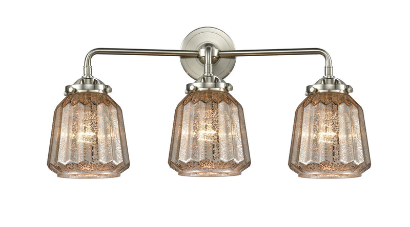 Innovations 284-3W-SN-G146 Three Light Bath Vanity, Brushed Satin Nickel