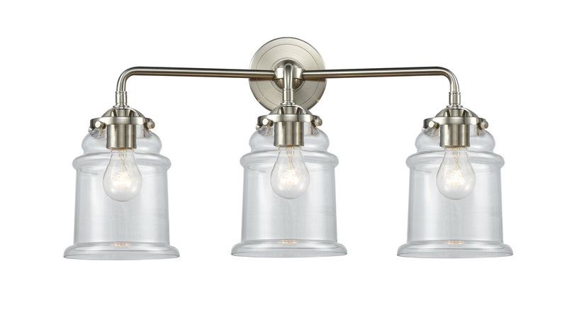 Innovations 284-3W-SN-G182 Three Light Bath Vanity, Brushed Satin Nickel
