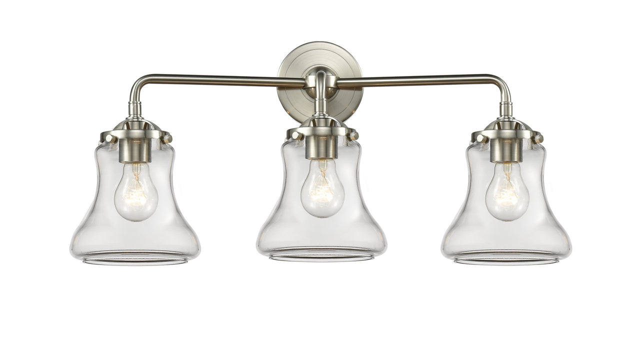 Innovations 284-3W-SN-G192 Three Light Bath Vanity, Brushed Satin Nickel