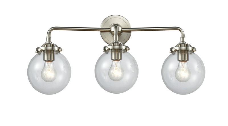 Innovations 284-3W-SN-G202-6-LED LED Bath Vanity, Brushed Satin Nickel