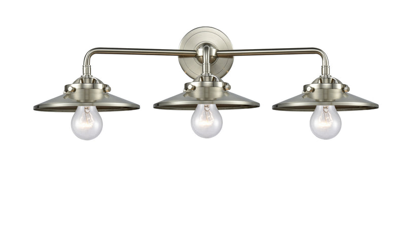Innovations 284-3W-SN-M2-SN Three Light Bath Vanity, Brushed Satin Nickel