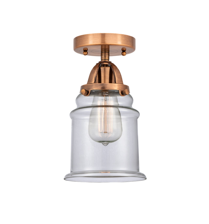 Innovations 288-1C-AC-G182 One Light Semi-Flush Mount, Antique Copper