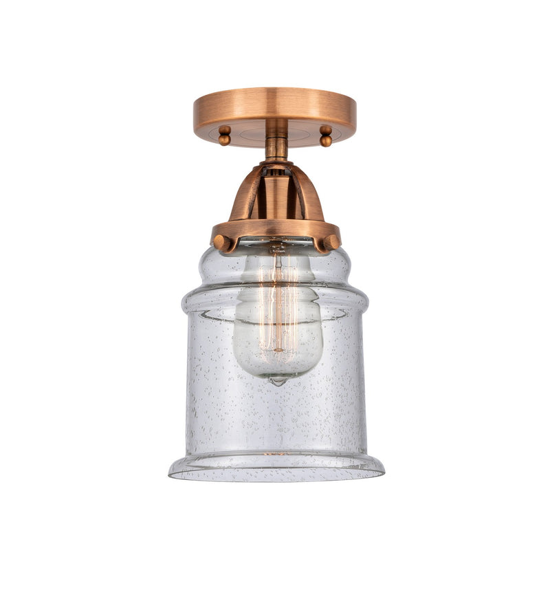 Innovations 288-1C-AC-G184-LED LED Semi-Flush Mount, Antique Copper