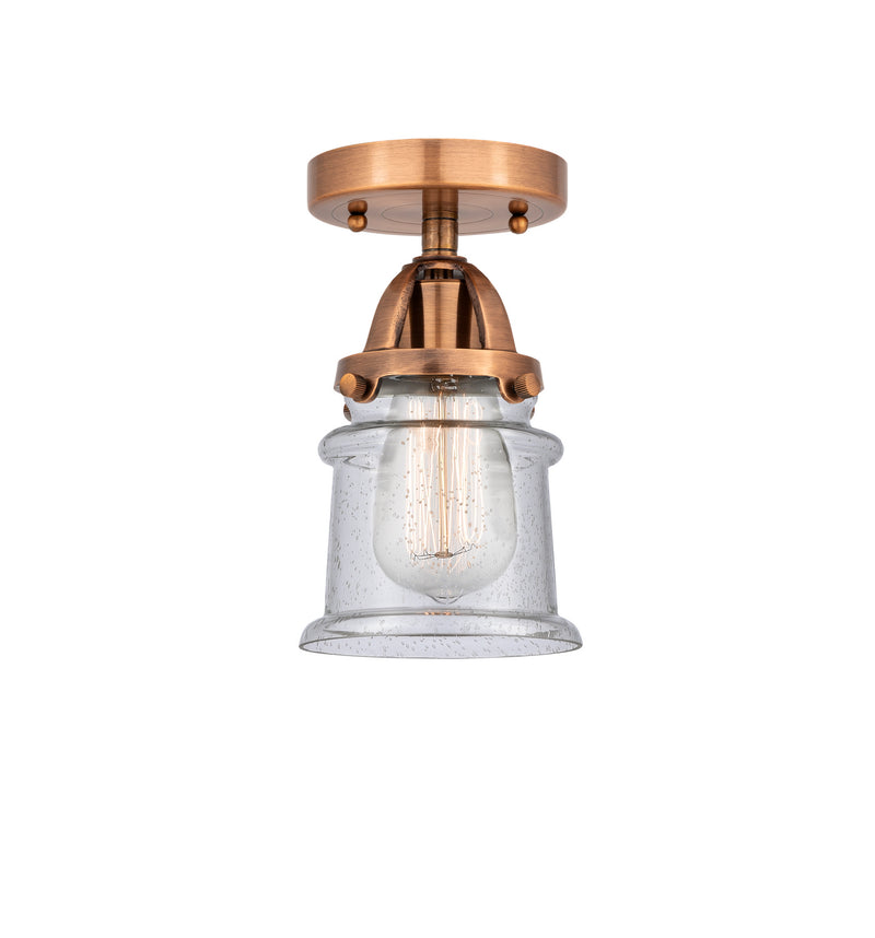 Innovations 288-1C-AC-G184S One Light Semi-Flush Mount, Antique Copper