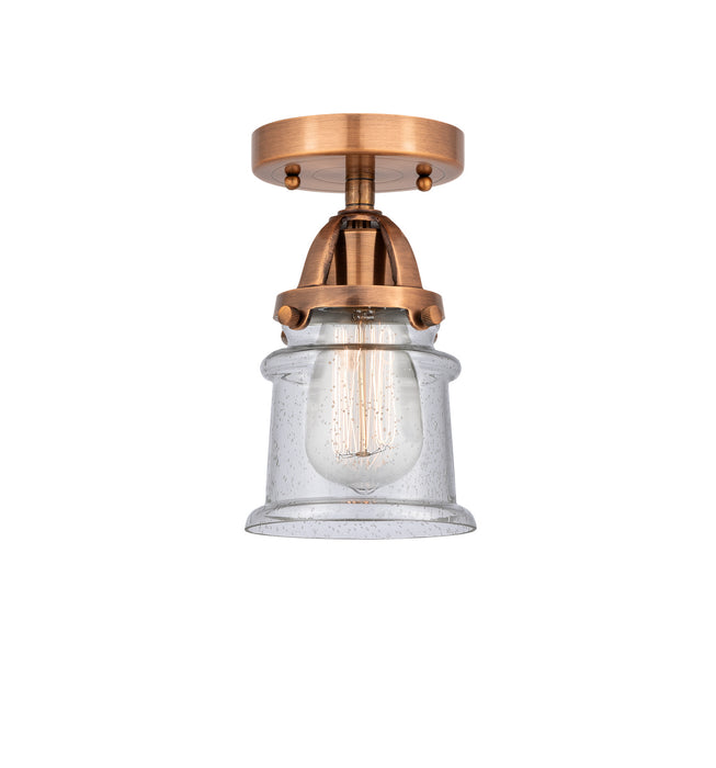 Innovations 288-1C-AC-G184S One Light Semi-Flush Mount, Antique Copper