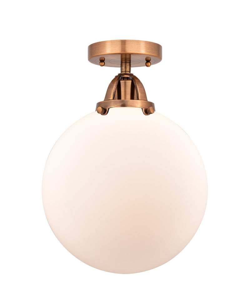 Innovations 288-1C-AC-G201-10-LED LED Semi-Flush Mount, Antique Copper